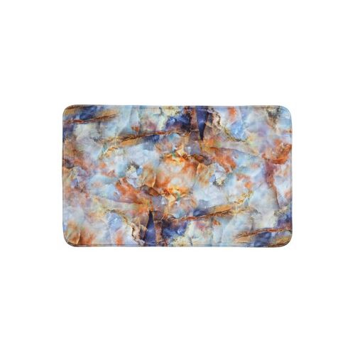 WCShop24 Badteppich Marmor Braun 50 x 80 cm