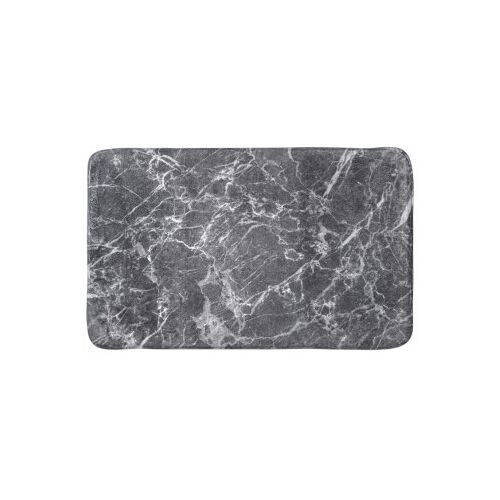 WCShop24 Badteppich Marmor Grau 50 x 80 cm