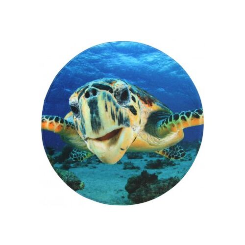 WCShop24 Badteppich rund Schildkröte Ø 80 cm