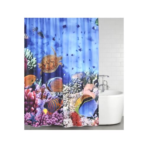 WCShop24 Duschvorhang Ocean 180 x 200 cm