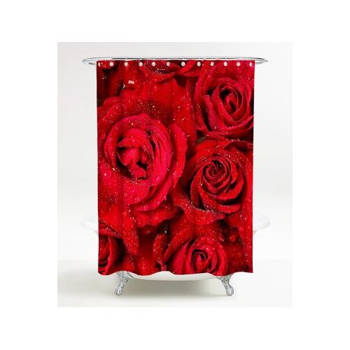WCShop24 Duschvorhang Rosen 180 x 200 cm