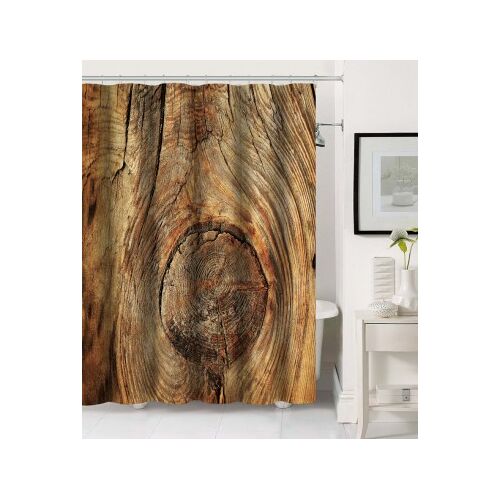 WCShop24 Duschvorhang Rustikal 180 x 200 cm