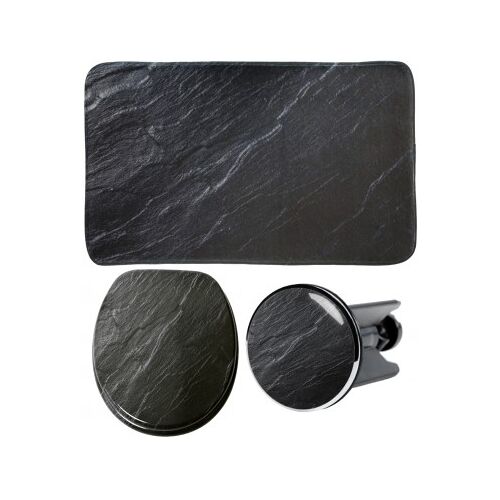 WCShop24 3-teiliges Badezimmer Set Granit