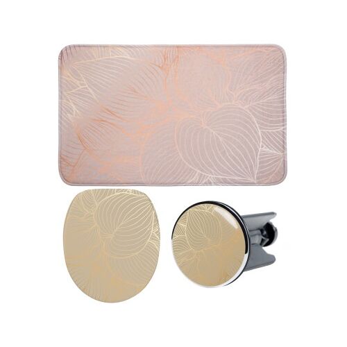WCShop24 3-teiliges Badezimmer Set Hosta