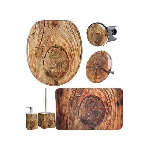 WCShop24 6-teiliges Badezimmer Set Rustikal