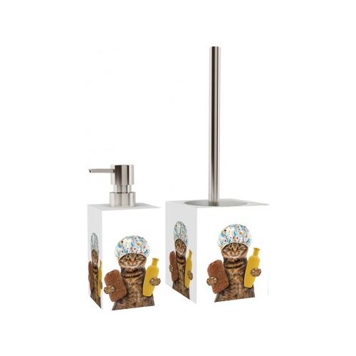 WCShop24 Badezimmer Set Shower Cat