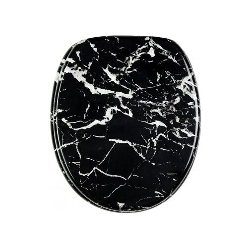 WCShop24 WC-Sitz Marmor Schwarz - Premium Toilettendeckel direkt vom Hersteller