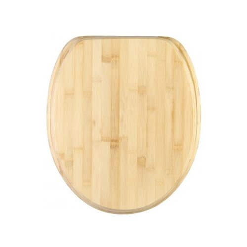 WCShop24 WC-Sitz mit Absenkautomatik Bambus - Premium Toilettendeckel direkt vom Hersteller