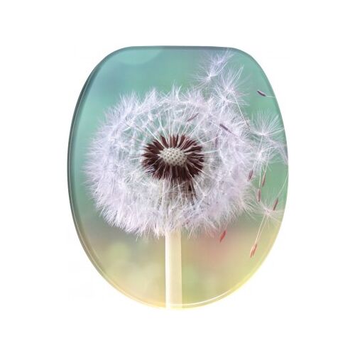 WCShop24 WC-Sitz mit Absenkautomatik Pusteblume - Premium Toilettendeckel direkt vom Hersteller