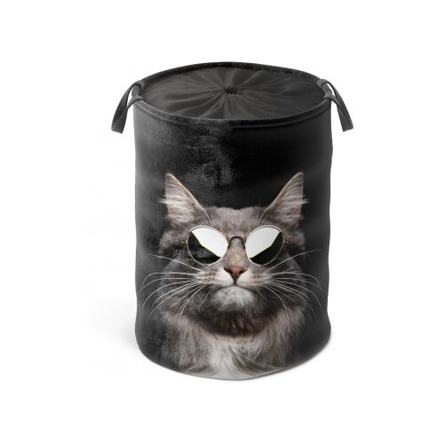 WCShop24 Wäschekorb Cool Cat