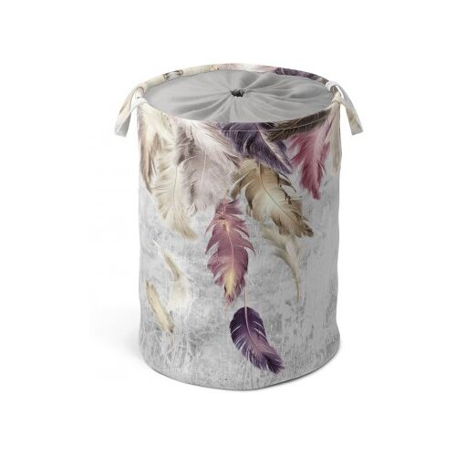 WCShop24 Wäschekorb Federn