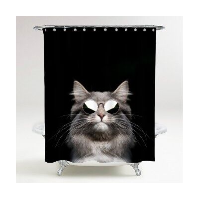 WCShop24 Duschvorhang Cool Cat 180 x 200 cm WCShop24 Duschvorhang Cool Cat 180 x 200 cm