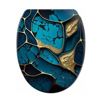 WCShop24 WC-Sitz mit Absenkautomatik und Schnellverschluss Marmor Cobalt - Premium Toilettendeckel direkt vom Hersteller WCShop24 WC-Sitz mit Absenkautomatik und Schnellverschluss Marmor Cobalt - Premium Toilettendeckel direkt vom Hersteller