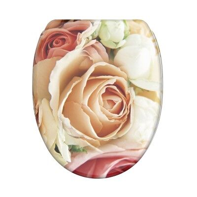 Sanilo Rosa Rose WC-Sitz - Absenkautomatik, Universal Sanilo Rosa Rose WC-Sitz - Absenkautomatik, Universal