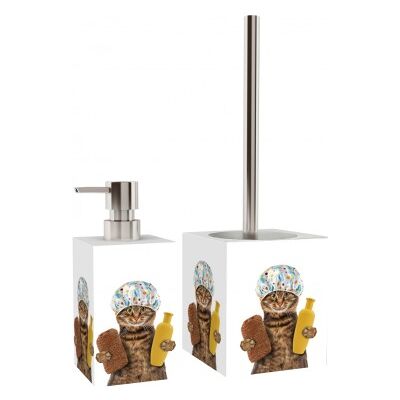 WCShop24 Badezimmer Set Shower Cat WCShop24 Badezimmer Set Shower Cat