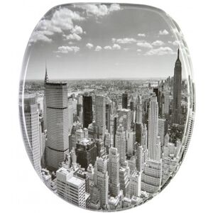 WCShop24 WC-Sitz mit Absenkautomatik Skyline New York - Premium Toilettendeckel direkt vom Hersteller