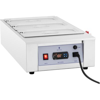 Schokoladenschmelzgerät - 3 x 3,2 l - bis 100 °C - Royal Catering RC_CMM_02 Schokoladenschmelzgerät - 3 x 3,2 l - bis 100 °C - Royal Catering RC_CMM_02
