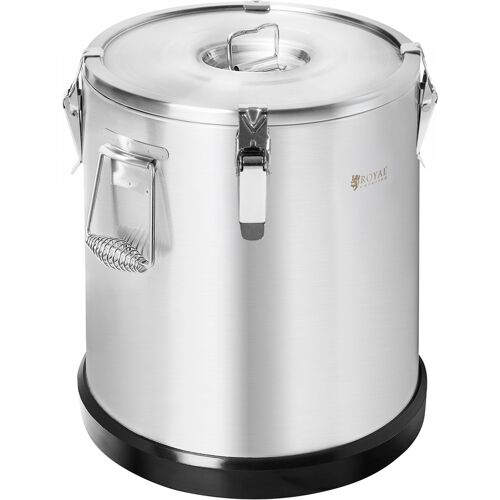 Thermobehälter Edelstahl - 22 L - Royal Catering - Gummiboden RC-TFT22