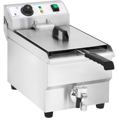 Elektro-Fritteuse - 10 l - 3000 W - Ablasshahn - Royal Catering RCEF 10EH-1