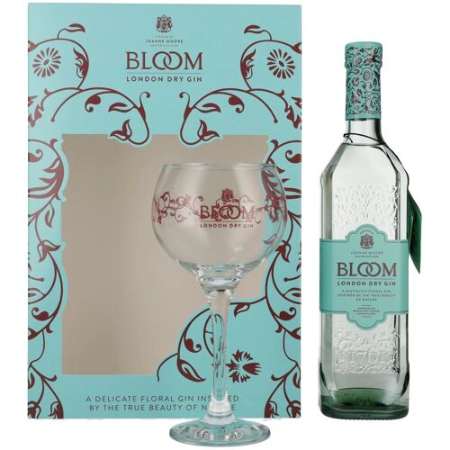 Bloom Gin Bloom London Dry Gin 40% Vol. 0,7l in Geschenkbox mit Glas