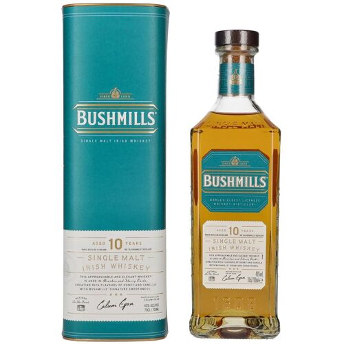 Bushmills 10 Years Old Single Malt Irish Whiskey 40% Vol. 0,7l in Geschenkbox
