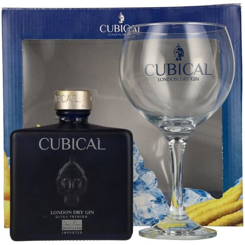 Cubical Gin Cubical Ultra Premium London Dry Gin 45% Vol. 0,7l in Geschenkbox mit Glas