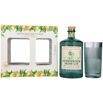Drumshanbo Gunpowder Irish Gin with Sardinian Citrus 43% Vol. 0,7l in Geschenkbox mit Glas Drumshanbo Gunpowder Irish Gin with Sardinian Citrus 43% Vol. 0,7l in Geschenkbox mit Glas
