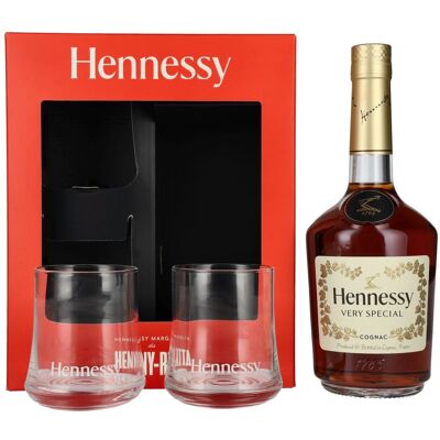 Hennessy Cognac Hennessy Very Special Cognac 40% Vol. 0,7l in Geschenkbox mit 2 Gläsern Hennessy Cognac Hennessy Very Special Cognac 40% Vol. 0,7l in Geschenkbox mit 2 Gläsern