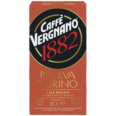 Caffè Vergnano - 10 Nespresso* Original-kompatible Kapseln Cremoso Riserva Torino - MaxiCoffee Caffè Vergnano - 10 Nespresso* Original-kompatible Kapseln Cremoso Riserva Torino - MaxiCoffee