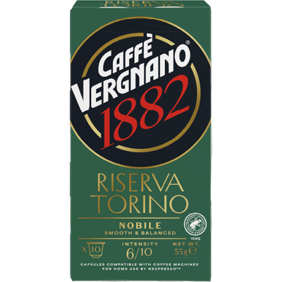 Caffè Vergnano - 10 Nespresso* Original-kompatible Kapseln Nobile Riserva Torino - MaxiCoffee Caffè Vergnano - 10 Nespresso* Original-kompatible Kapseln Nobile Riserva Torino - MaxiCoffee