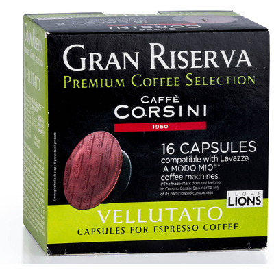 Caffè Corsini- Gran Riserva Vellutato- Kapseln Kompatibel A Modo Mio Lavazza - 16 Kapseln - MaxiCoffee Caffè Corsini- Gran Riserva Vellutato- Kapseln Kompatibel A Modo Mio Lavazza - 16 Kapseln - MaxiCoffee