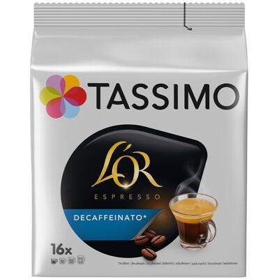 Tassimo L'or Espresso Entkoffeiniert - 16 Kapseln Tassimo - MaxiCoffee Tassimo L'or Espresso Entkoffeiniert - 16 Kapseln Tassimo - MaxiCoffee