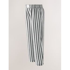 Next Grey Stripe Maternity Stripe Pull On Barrel Leg Trousers with Linen damen Next Grey Stripe Maternity Stripe Pull On Barrel Leg Trousers with Linen damen