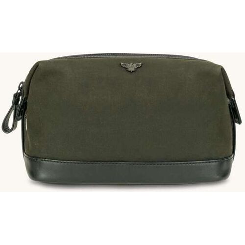 Apatchy Apatchy Green The Cavendish Waxed Canvas & Leather Wash Bag herren