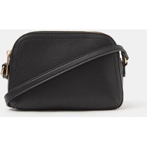 Accessorize Accessorize Black Double Zip Crossbody Bag damen Accessorize Accessorize Black Double Zip Crossbody Bag damen