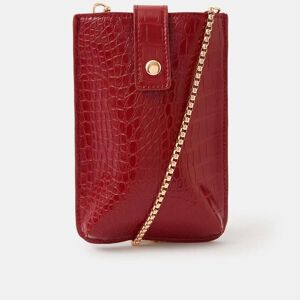 Accessorize Accessorize Red Croc Tab Phone Bag damen Accessorize Accessorize Red Croc Tab Phone Bag damen