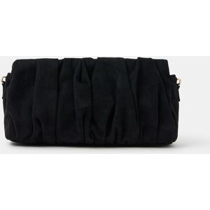 Accessorize Accessorize Black Suedette Ruched Clutch Bag damen Accessorize Accessorize Black Suedette Ruched Clutch Bag damen