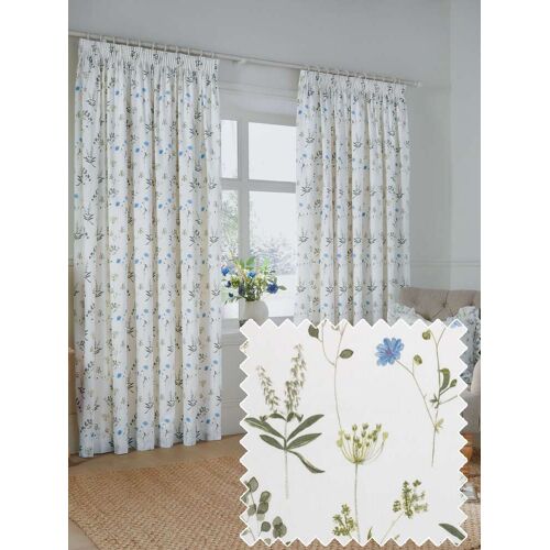 Wylder Wylder White Meadow Pencil Pleat Curtains