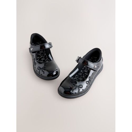 Next Black Patent Bow Mary Jane School Shoes EU 26.5 (UK 9) mädchen