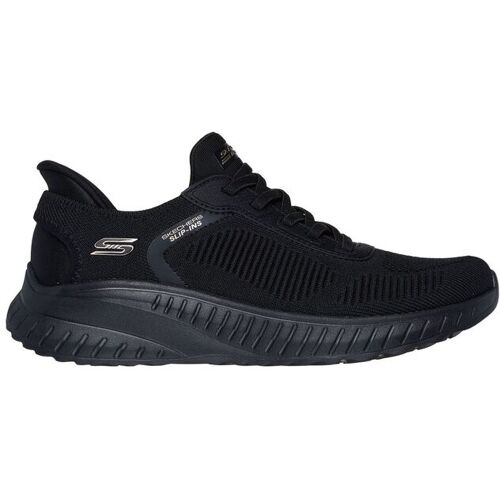 Skechers All Black Slip In BOBS Sport Squad Chaos Trainers damen