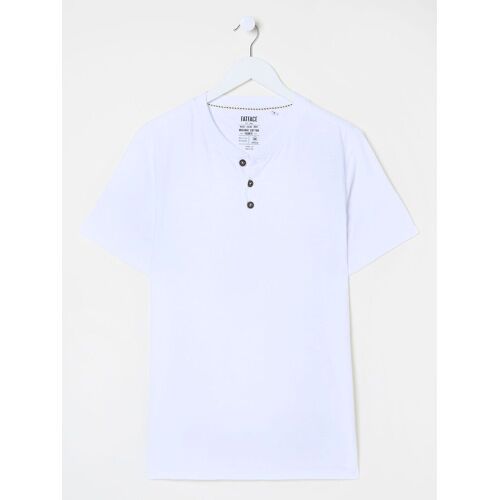 Fat Face FatFace Woodside White Slub Henley T-Shirt herren