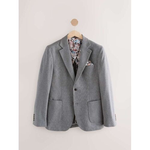 Next Grey Slim Fit Soft Touch Jersey Blazer With Stretch herren