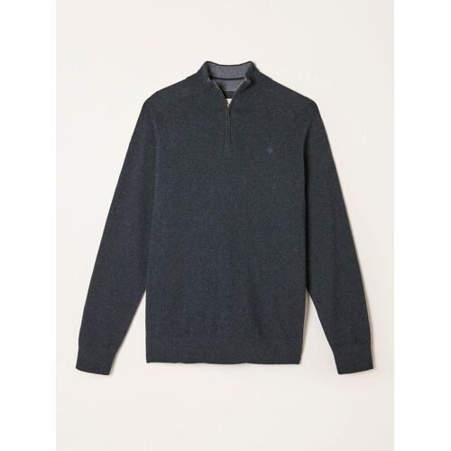 Fat Face FatFace Rye Charcoal Grey Quarter Neck Knitted Jumper herren