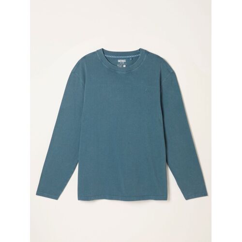 Fat Face FatFace Alton Mid Blue Long Sleeve Heavyweight Relaxed Fit T-Shirt herren