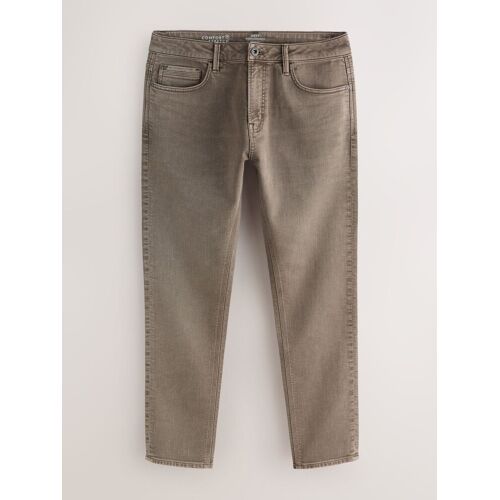 Next Brown Wash Skinny Fit Comfort Stretch Jeans herren