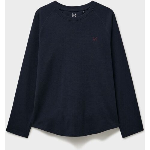 Crew Clothing Crew Clothing Blue Long Sleeve Waffle T-Shirt herren