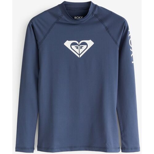 Roxy Roxy Blue Whole Hearted Long Sleeve Logo Rash Vest damen