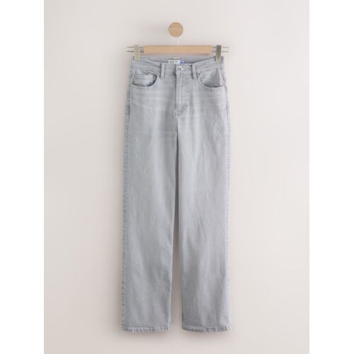 Next Grey High Rise Stretch Wide Leg Jeans damen