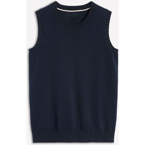 Boden Boden Blue Emilia Cotton Crew Neck Tank Top damen