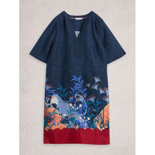 White Stuff White Stuff Blue June Linen Dress EU 48 (UK 20) damen